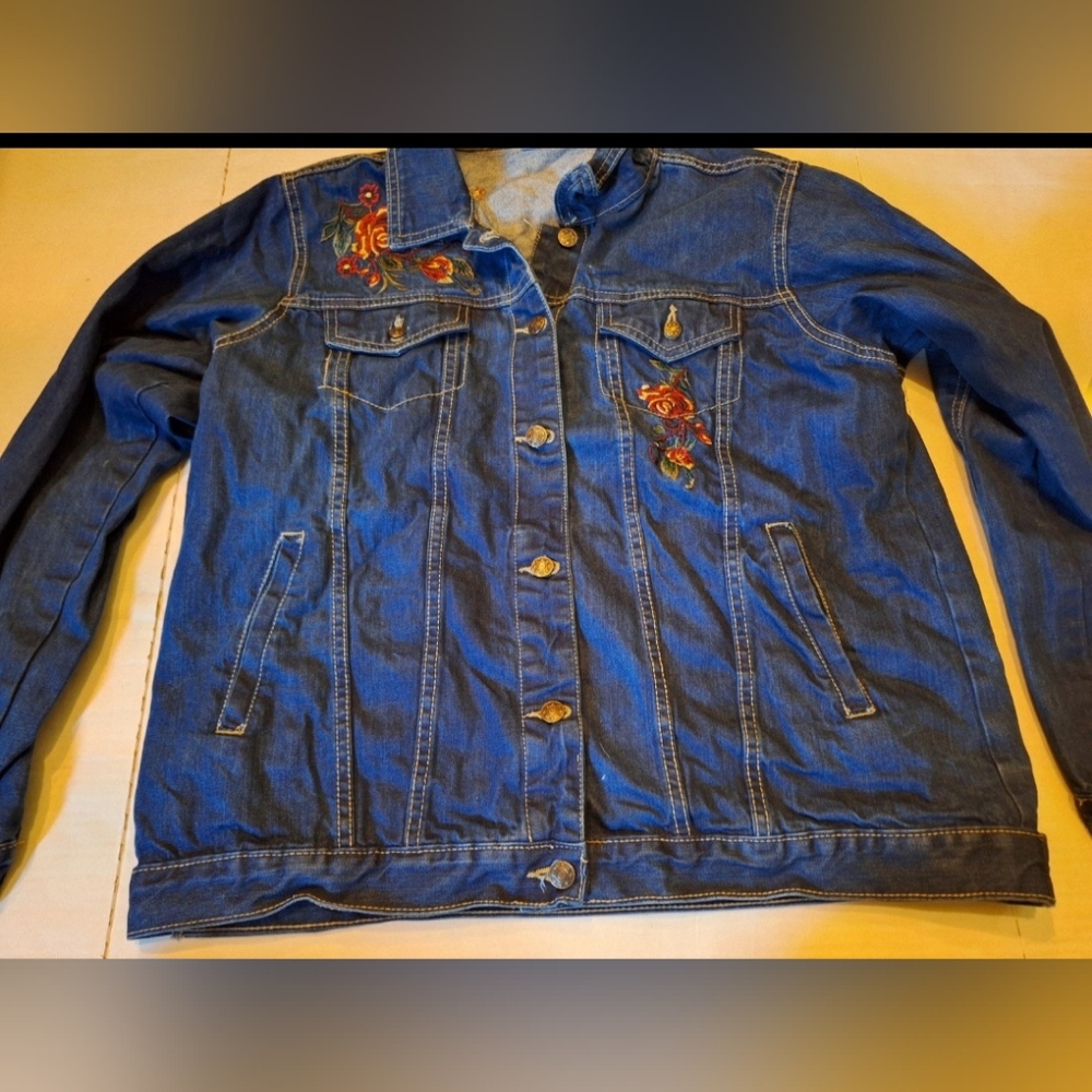 A DEE - Tiffany Rose Print Jacket - Light Grey